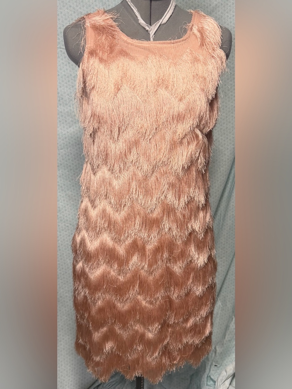 Gianni Bini pink fringe midi dress
